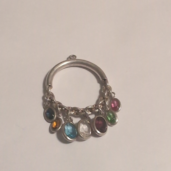 Elegant Silver‎ Multi-Color Gemstone Pendant - Picture 4 of 4